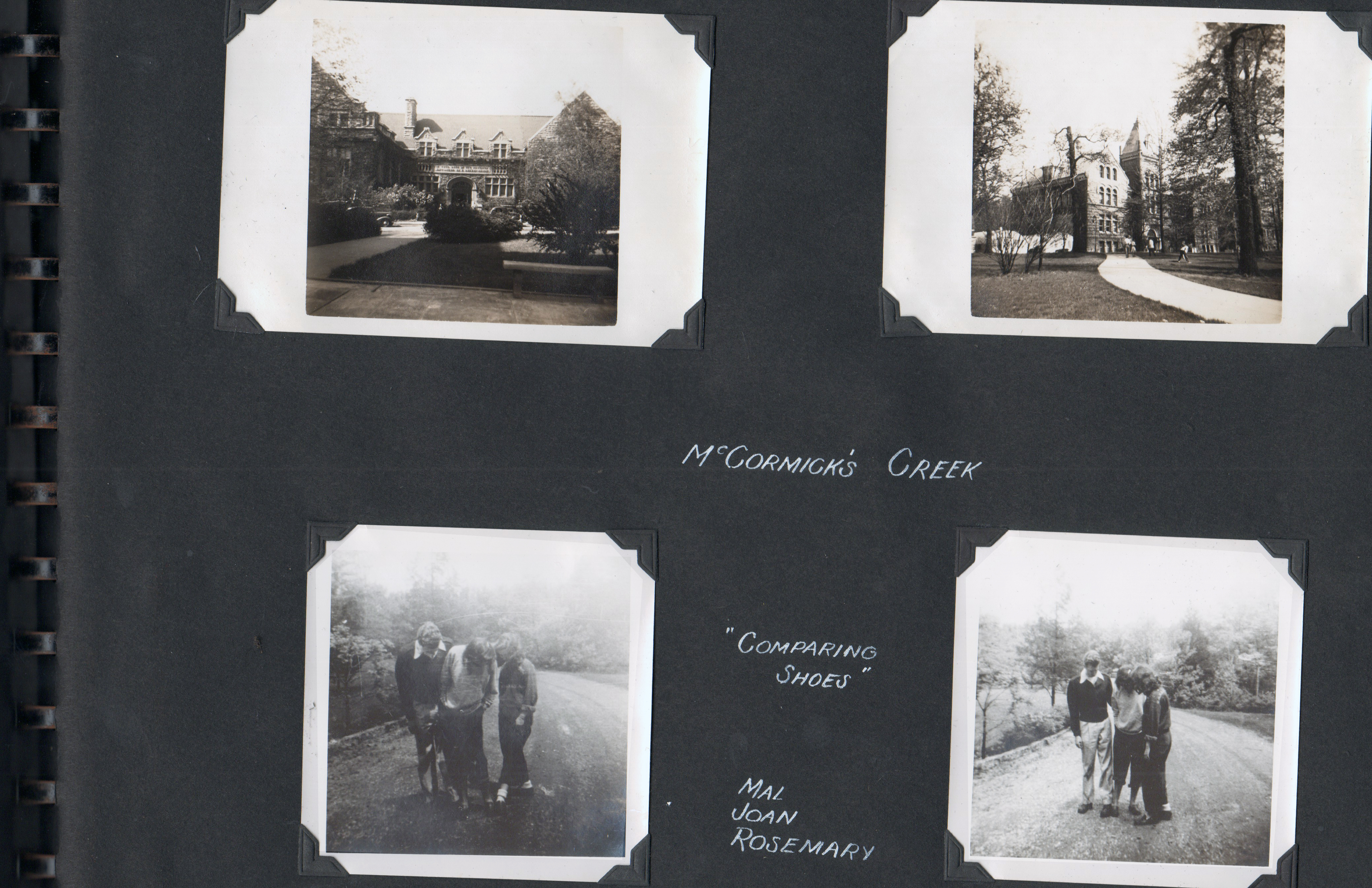 McCormick's Creek. Comparing shoes - Mal, Joan, Rosemary
