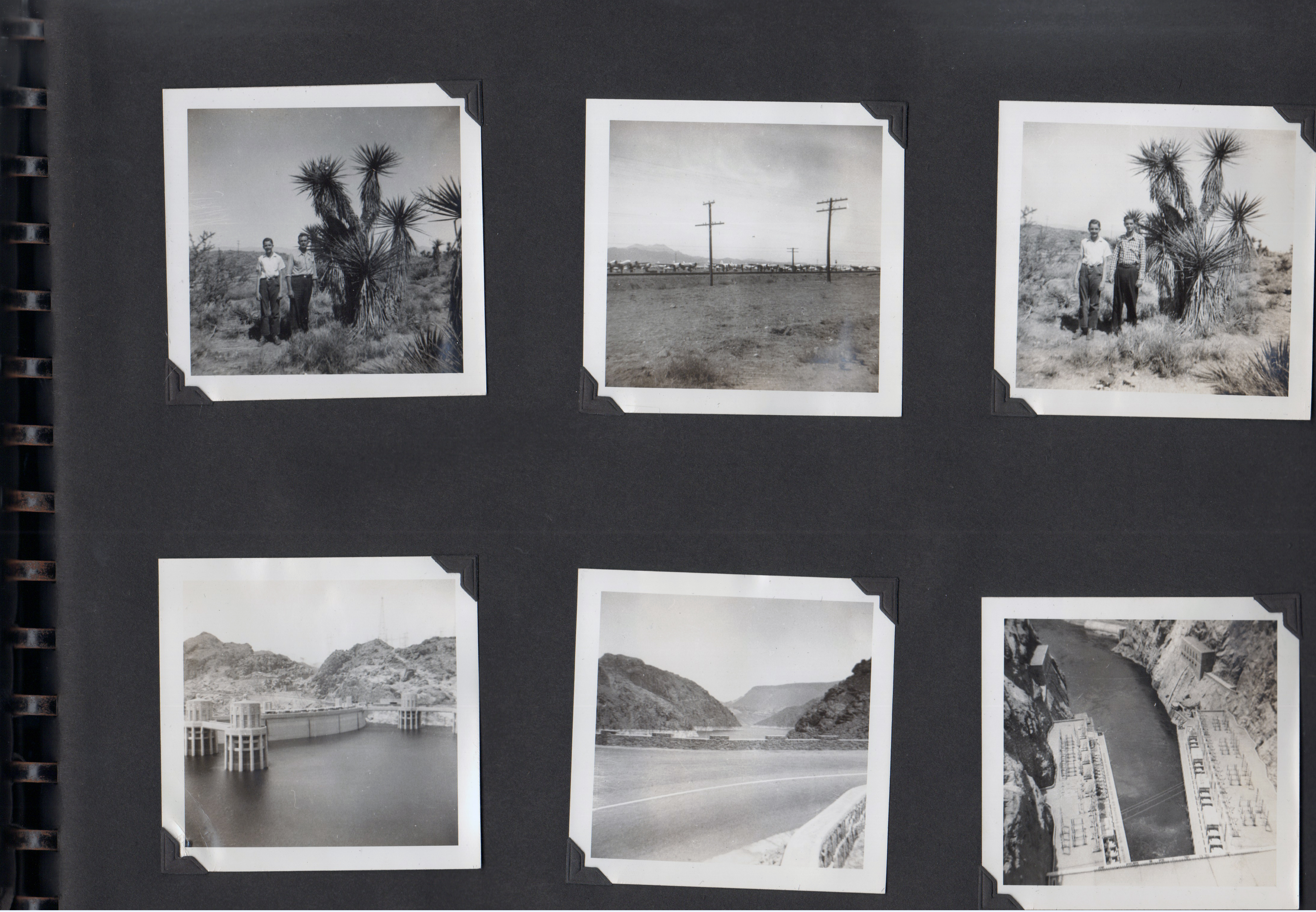 (Glen, Girstle, cactus. Glen, John. Hoover Dam)