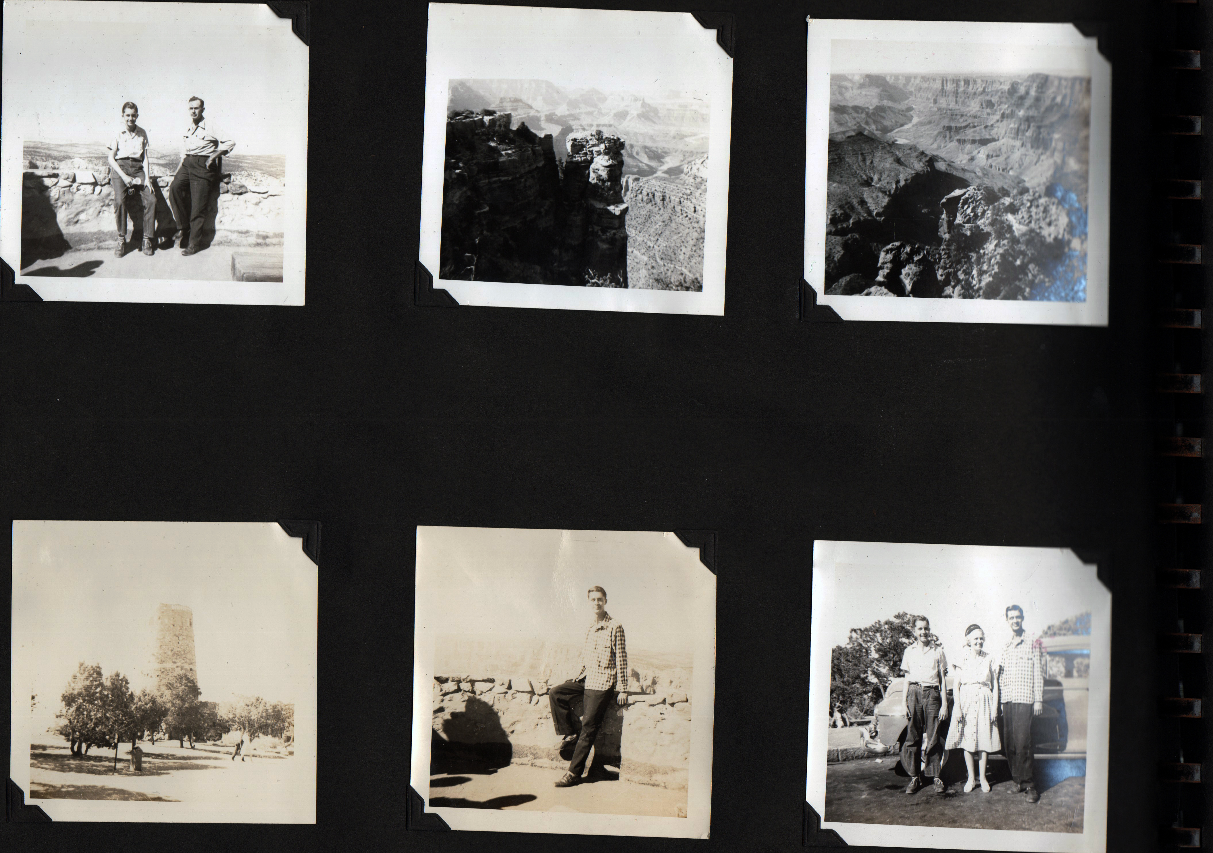 (Glen, Girstle Grand Canyon. John. Glen, Helen, John)