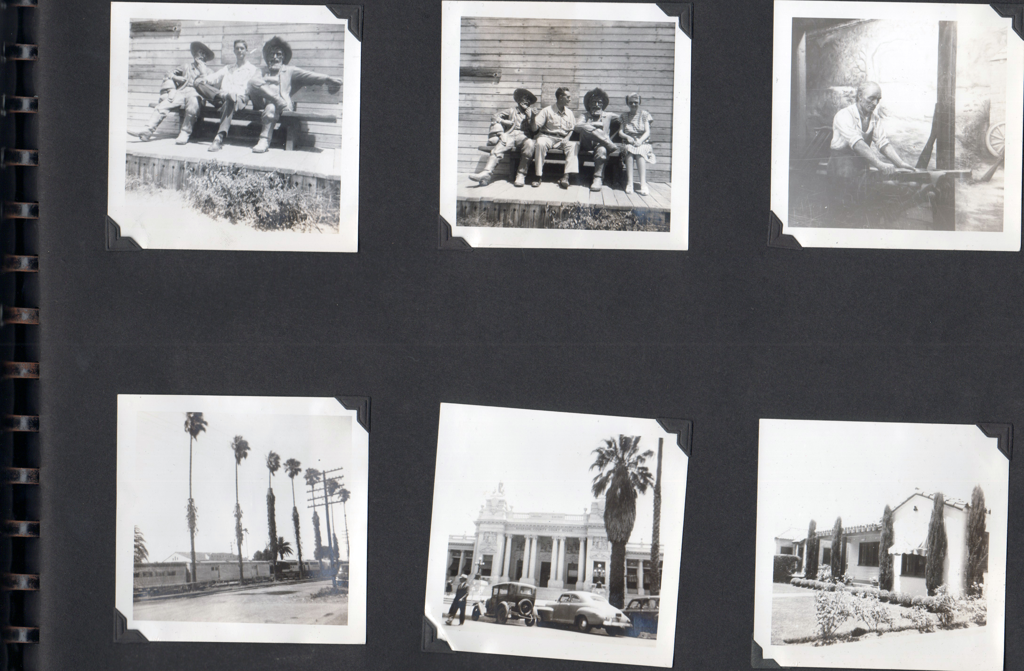 (Knott's Berry Farm. John. Girstle, Helen. Courthouse Riverside, California)