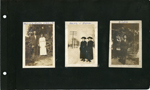 1917? John and Nora Hague, Edith and Edna dressed alike standing in the snow-covered street - maybe 96th. Girstle.