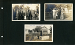 Tom Hague at event - men wearing medals. Union Chapel cemetery - Hague stone - Clara B grave 1971-1912.