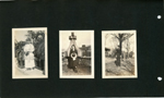woman on roof of building. sailor in yard.