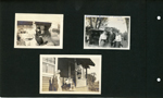 Edith or Edna on rock by iron bridge. Kathryn Kilgore, Girstle, Edna. family on porch of house - B214.