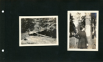 old wood bridge. Edith or Edna reading public sale sign - Mon Sept 29, 1918.