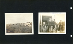 Cattle. Tom Hague with lots of striped fish and two other men. 