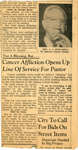 newspaper clipping - Rev AJ Spaulding to address Cancer Society.