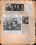 newspaper clipping - 1943 US dairy program - Jesse and Russell Roberts. newspaper clipping - Post Auxiliary sewing project. newspaper clipping - Post Auxiliary bond effort.