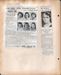 newspaper clipping - 1943 4 HSs graduate 1666 - Broad Ripple honors. newspaper clipping - Isa Morris obit - attended BRHS.