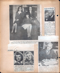 newspaper clipping - Butler Alpha Chi Omega dance. newspaper clipping - Sally Pehrson wed Arthur Coulon. Norma Ruth Coulon wed John Burke. newspaper clipping - Purcels 50th. newspaper clipping - KV Ammerman at BRHS.