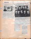 newspaper clipping - 3 Forest Hills brothers in war - Norman, Ralph, Hubert Kelly. newspaper clipping - Sea Scout Ship indianapolis. newspaper clipping - Earl Spaulding cited Pacific Fleet.