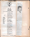 newspaper clipping - BRHS Rockets basketball on WIBC.  newspaper clipping - Kenneth Stahl Biddinger Jr dies in bomber crash.