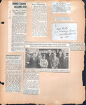 newspaper clipping - 1941 Myra Hessong obit. Keys to JB Hessong house 6130 Carrollton.  newspaper clipping - Broad Ripple Business Women's Club - Mary Lovelle, Mrs Gristle(!) Hague. newspaper clipping - spelling contest John B Hessong
