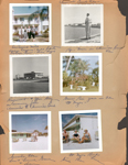 loose page - 1962 - Clearwater Beach, Florida - South Wind Motel - Adeline Ferguson, Mabel Roberts, Kathryn Parmer, Helen. Girstle at basin. Restaurant and office building on causeway. Grover Parr's (from BR Legion Post) yard - Ft Myers. Sarasota Florida - Lena and Leonard Growe? and Helen. Ft Myers - Girstle, Helen, Lena.