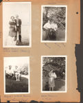 loose page - Halford Dawson and Mildred Saffell Dawson (wife) 1934. Dawsons - Halford, Elijah (dad), Jack (son). Edith Dawson and Jack.