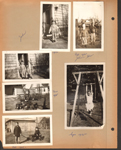 1935 6122 at back door (basement door shut) John with tiny hat. John and Glen with tiny hat (appears to have back door removed). February 1935 Glen and John in party hats standing in driveway with fence gate shut  (6115 across the street). September 1935 John on swing set. January 1935 John and Glen on tricycles by open porch. John pulling Glen in wagon by garage.