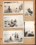 Crooked Lake 1934 - John and Glen in lake. In row boat. With fish and Girstle in boat.