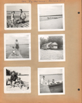 Big Star Lake - Baldwin, Michigan 1954 - Girstle and Susan on beach. Rosemary and Susan on pier. John and Susan in boat. House.