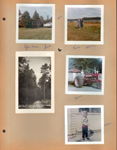 Effie, Minn - Girstle. Edna and Helen. Helen on tractor by building and gas pump at 8815. Alan by house.