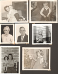 loose photos - Dec 1963 - Pat, Mary. Ed - Christmas. Portraits - Alice and Franklin Kerr. Karen with doll. Dec 1963 Karen (duplicate)
