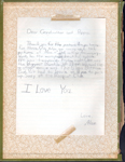 Alan's letter to grandparents