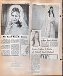 newspaper clipping - Miss Russell weds Mr Chisham. newspaper clipping - Karen Tucker bride of Robert Black Hebert. newspaper clipping - Carrie L Tyner seeking rezoning 86th Haverstick. 