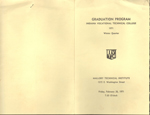 Indiana Vocational Technical College 1971 graduation program.