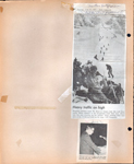 newspaper clipping - heavy traffic on Mt Hood. newspaper clipping - Rev Leon Hartman.