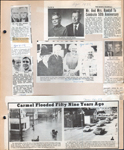 newspaper clipping - Smiths 50th. newspaper clipping - Randalls 50th. newspaper clipping - owners of Wooden Key Hallmark. newspaper clipping - Carmel flooded 59 years ago - 1972.