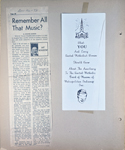 newspaper clipping - Fair Bank Summer Garden St Vincent. Methodist brochure masked