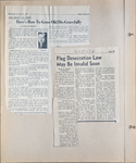 newspaper clipping - Grow old dis-gracefully. newspaper clipping - Flag desecration law.