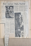 newspaper clipping - Pauline Chamber mission