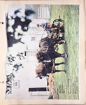 newspaper clipping - man in cart with horses