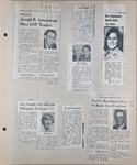 newspaper clipping - Joseph Armantrout obit. newspaper clipping - Explo 74 - Ed. newspaper clipping - Paul Boardman obit. newspaper clipping - Hale Wilson obit. newspaper clipping - Susan Blankenbaker Marion County Fair Queen. newspaper clipping - Thomas Dransfield obit. newspaper clipping - The John Ringers 50th. 