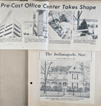 newspaper clipping - Keystone Crossing pre cast. newspaper clipping - Big White House at Independence.