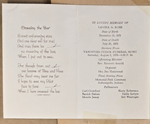 Lavina Ross memorial card.