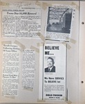 newspaper clipping - teens due reward. newspaper clipping - bandit escapes 922 Broad Ripple Ave. newspaper clipping - Mike Mason obit. newspaper clipping - Tommy Tucker ad. newspaper clipping - 86th street White River bridge construction.