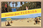 postcard Greetings From Florida 1975 from Mary to Mr Girstle Hague + Wife HSC-F-48
