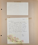 Letter to Blanche from Evelyn about the birthday card.