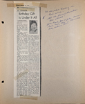 newspaper clipping - #10 school - the old school building in Kerr's Woods - that the Dawson's - Haversticks and Kerrs attended. John, Frank, June and Jake Dawson. Pearl, Carrie, Alice Haverstick. Robert, Catherine Kerr.
