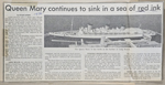 newspaper clipping - Queen Mary - red ink