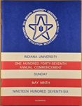 IU 1876 commencement program