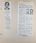 newspaper clipping - Cac on busing. newspaper clipping - Cac runs for School Board.