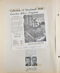 newspaper clipping - Corinne Walker dolls - Norrrine White daughter. 