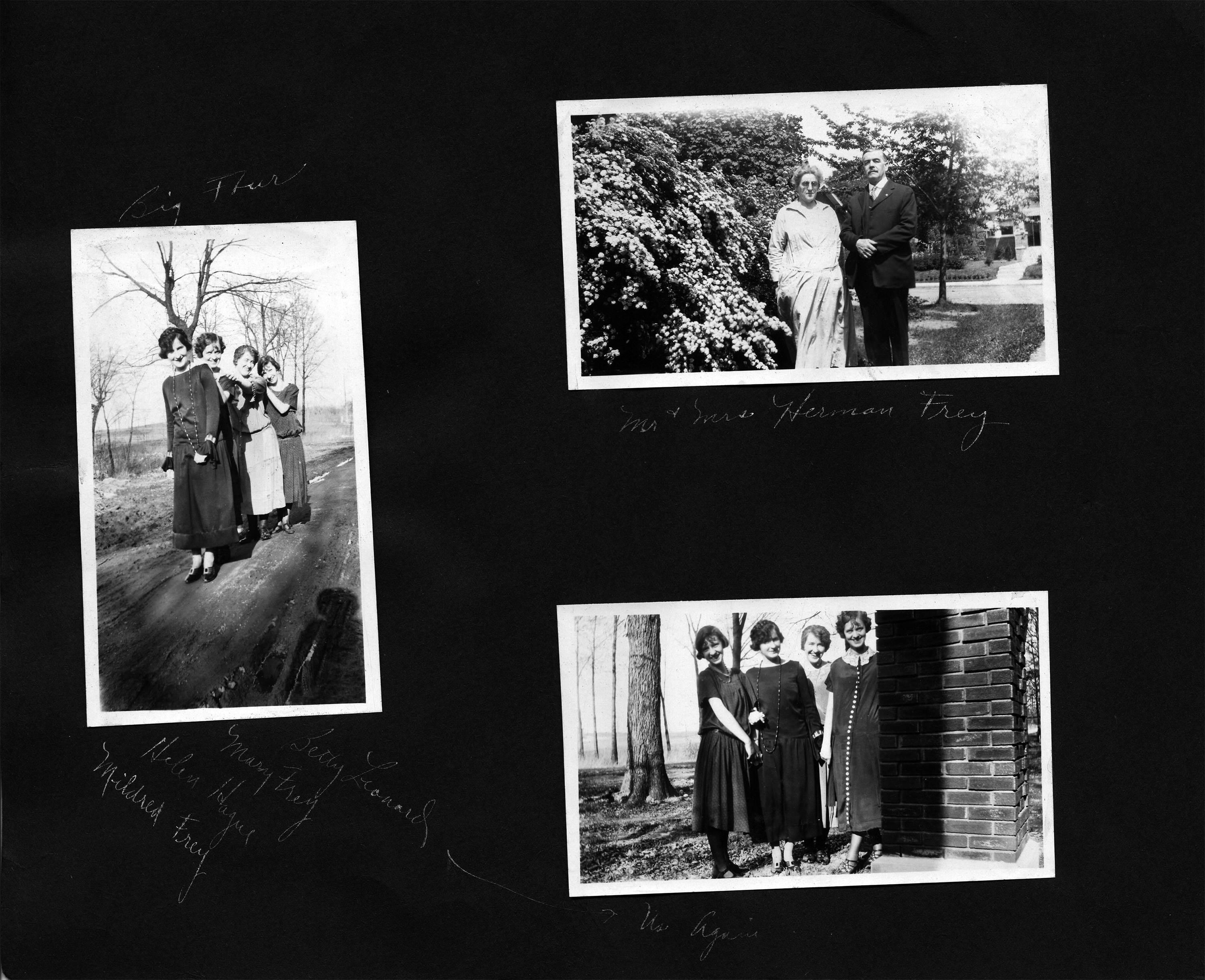Big Four - Mildred Frey, Helen Hague, Mary Frey, Betty Leonard / Us Again / Mr. + Mrs. Herman Frey