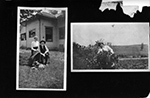 3 Grandpa and dau Nora Dawson at 8815 / 4 Ella Rhoads - Grandpas house=keeper in W. Va. / Dog- Foster
