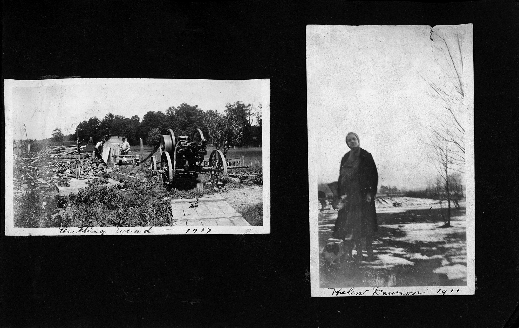 Cutting wood - 1917 / Helen Dawson - 1911
