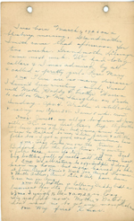 Handwritten letter - I was born March 1