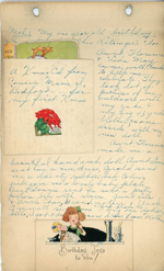 Handwritten letter - My One Year Old Birthday