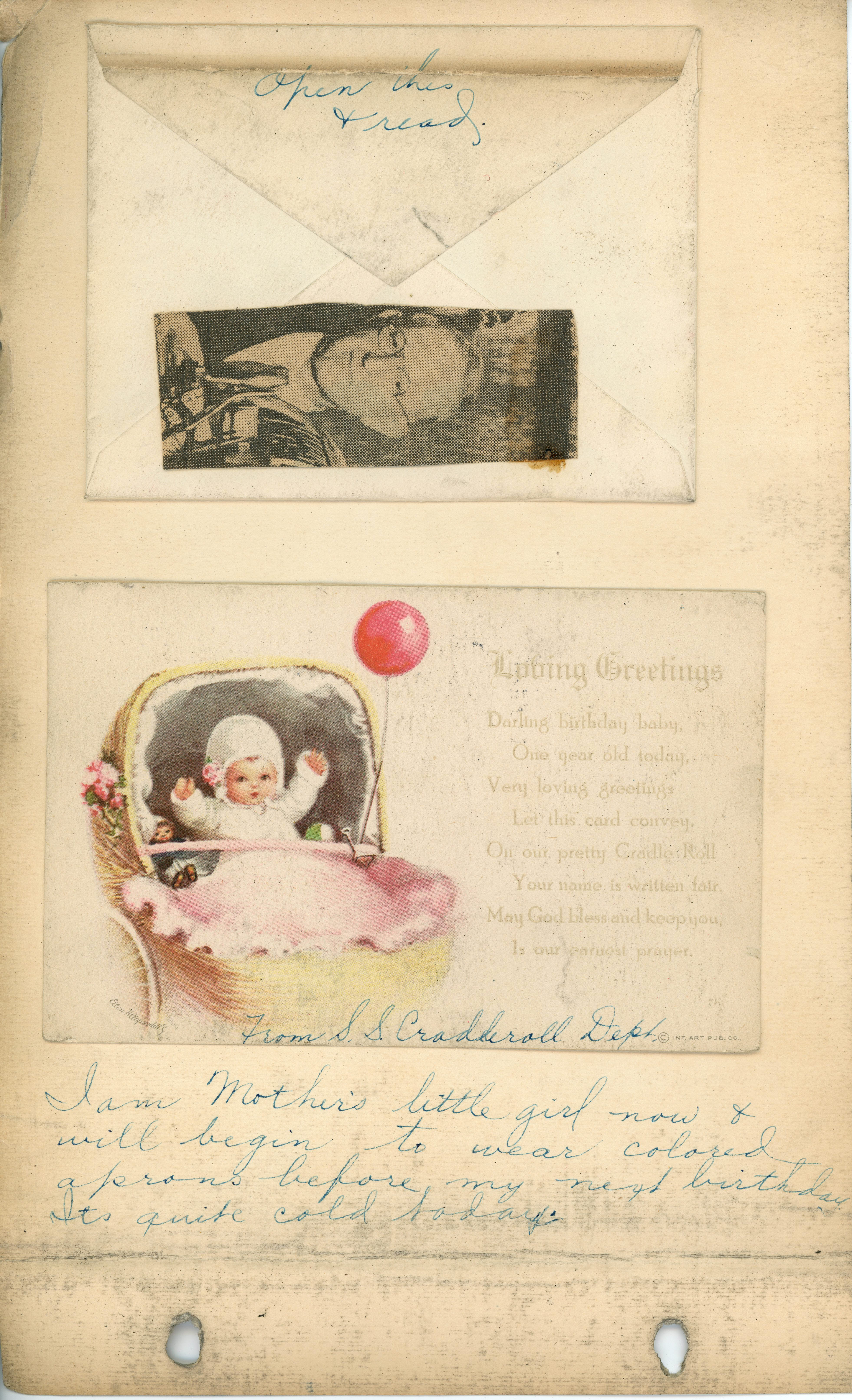 Card - Loving Greetings from S.S. Cradleroll Dept.